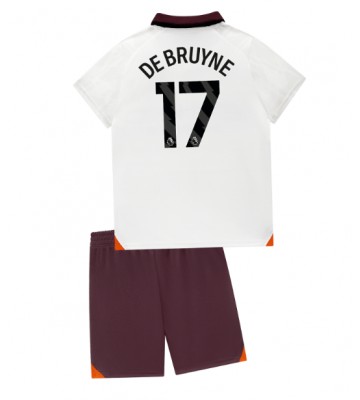 Manchester City Kevin De Bruyne #17 Replika Babytøj Udebanesæt Børn 2023-24 Kortærmet (+ Korte bukser)